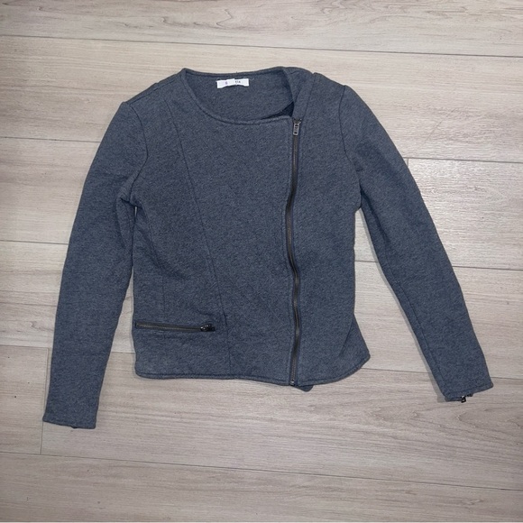 ATHLETA Belvedere Womens Jacket Small S Quilted Moto Asymmetrical Zip - Picture 2 of 9